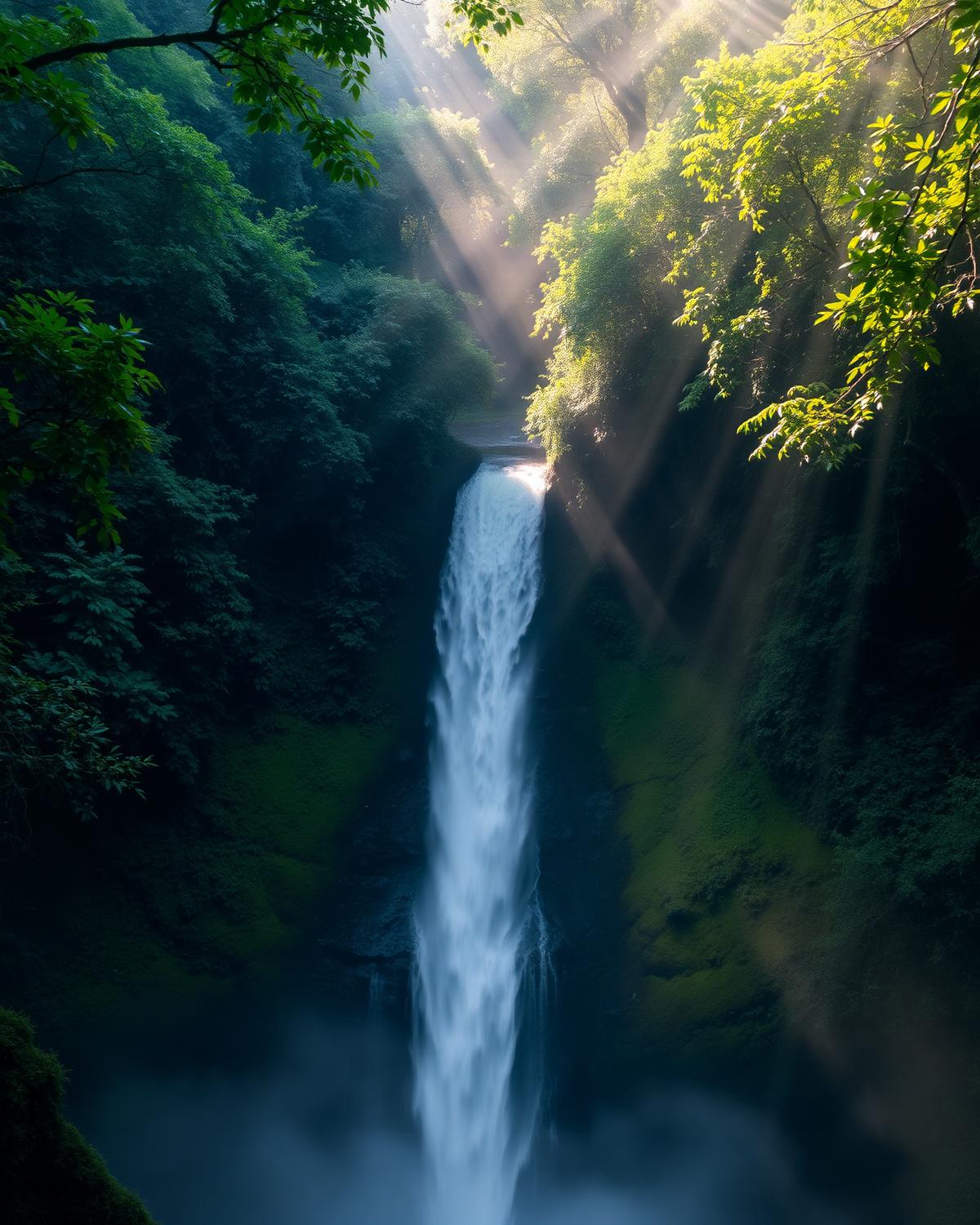 Cachoeira na floresta